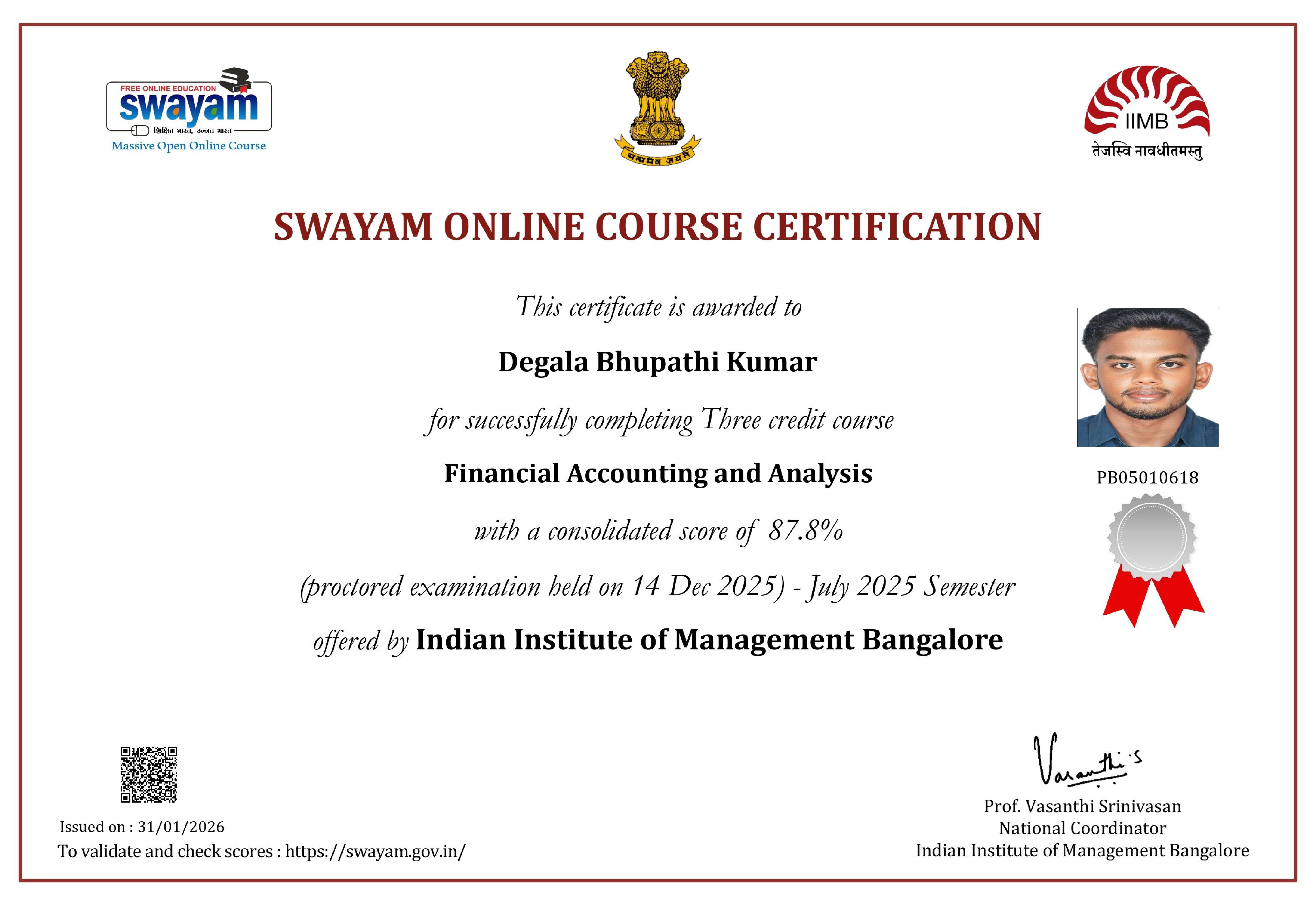 IIMB Cert
